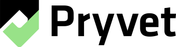 schwarz-grünes Logo von Pryvet